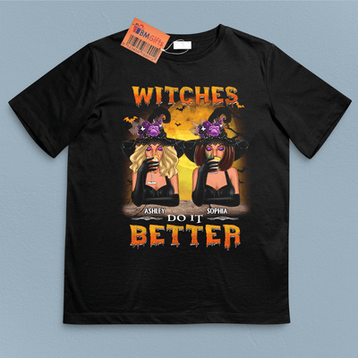 Witches Do It Better Bestie Personalized Shirt, Halloween Gift for Besties, Sisters, Best Friends, Siblings - TSB53PS02 - BMGifts