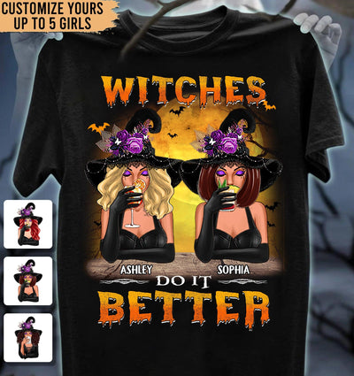 Witches Do It Better Bestie Personalized Shirt, Halloween Gift for Besties, Sisters, Best Friends, Siblings - TSB53PS02 - BMGifts