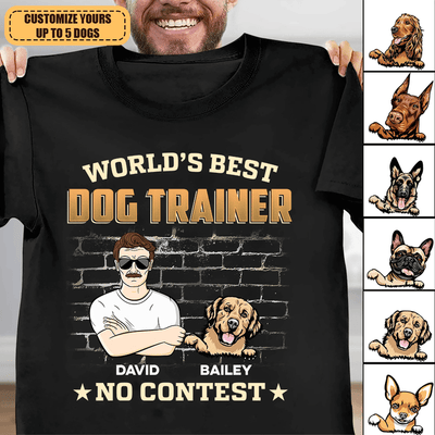 World's Best Dog Trainer Dog Personalized Shirt, Personalized Gift for Dog Lovers, Dog Dad - TS997PS01 - BMGifts