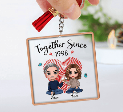 You And Me We Got This Couple Personalized Acrylic Keychain, Personalized Gift for Couples, Husband, Wife, Parents, Lovers - AK005PS02 - BMGifts