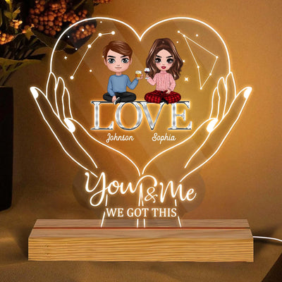 You & Me We Got This Zodiac Personalized Plaque LED Night Light, Zodiac Sign Astrology Gifts for Her - LP002PS14 - BMGifts