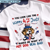 You Look Like the Happy 4th July Makes Me Want Hot Dog Real Bad Dog Personalized Shirt, US Independence Day Gift for Dog Lovers, Dog Dad, Dog Mom - TS069PS14 - BMGifts