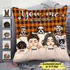 You Me And The Dogs Couple Personalized Linen Pillow, Personalized Gift for Couples, Husband, Wife, Parents, Lovers - PL064PS02 - BMGifts