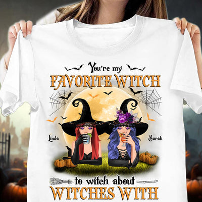 You're My Favorite Witch To Witch About Witches With Bestie Personalized Shirt, Halloween Gift for Besties, Sisters, Best Friends, Siblings - TSB39PS02 - BMGifts