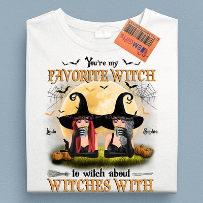 You're My Favorite Witch To Witch About Witches With Bestie Personalized Shirt, Halloween Gift for Besties, Sisters, Best Friends, Siblings - TSB39PS02 - BMGifts