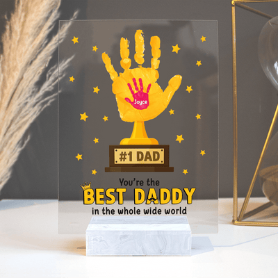 You're The Best Daddy In The Whole Wide World Father Personalized Acrylic Plaque, Father’s Day Gift for Dad, Papa, Parents, Father, Grandfather - AP041PS02 - BMGifts
