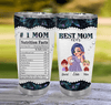 #1 Mom's Nutrition Facts Mother Personalized Tumbler, Personalized Mother's Day Gift for Mom, Mama, Parents, Mother, Grandmother - TB157PS01 - BMGifts