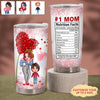 #1 Mom's Nutrition Facts Mother Personalized Tumbler, Personalized Mother's Day Gift for Mom, Mama, Parents, Mother, Grandmother - TB159PS01 - BMGifts
