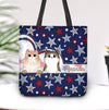 4th July Star Background Cat Personalized Totebag, Personalized Gift for Cat Lovers, Cat Mom, Cat Dad - TO487PS06 - BMGifts