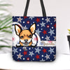 4th July Star Background Dog Personalized Totebag, Personalized Gift for Dog Lovers, Dog Dad, Dog Mom - TO488PS06 - BMGifts