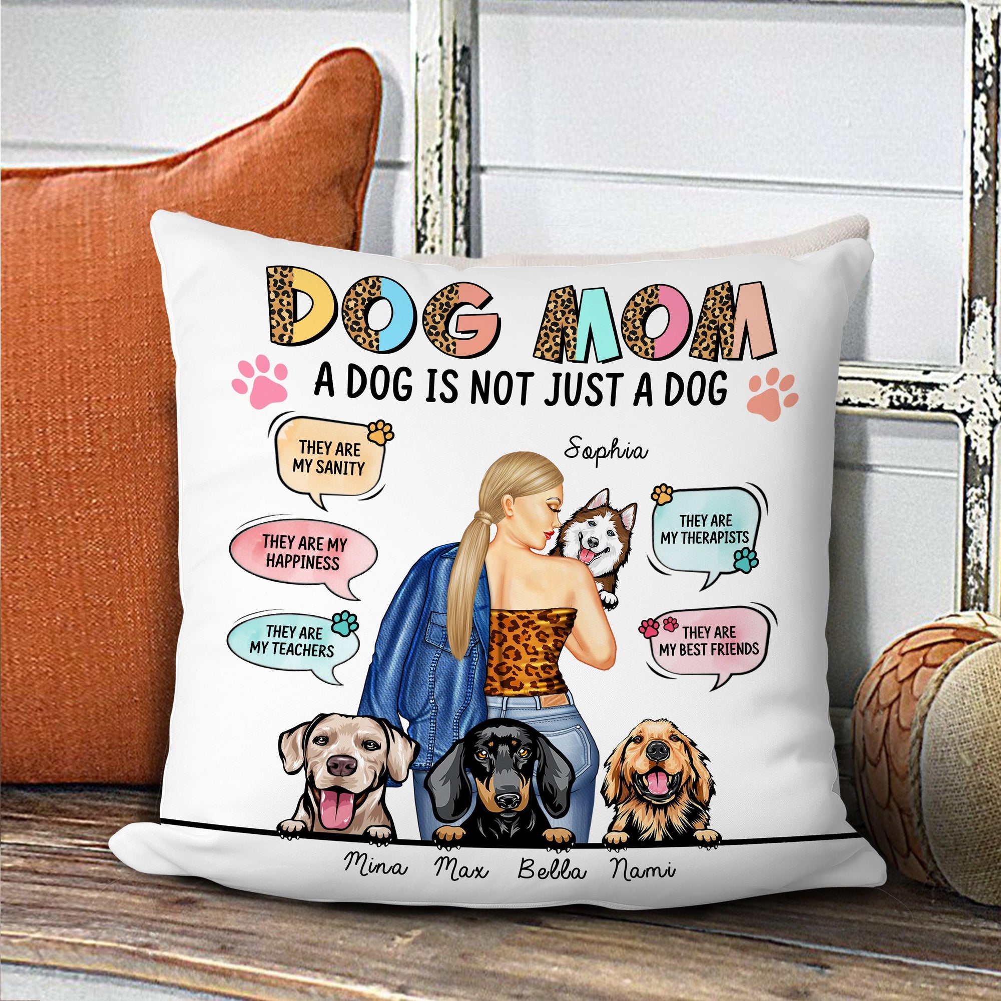 A Dog Is Not Just A Dog Personalized Linen Pillow, Personalized Gift for Dog Lovers, Dog Dad, Dog Mom - PL009PS01 - BMGifts