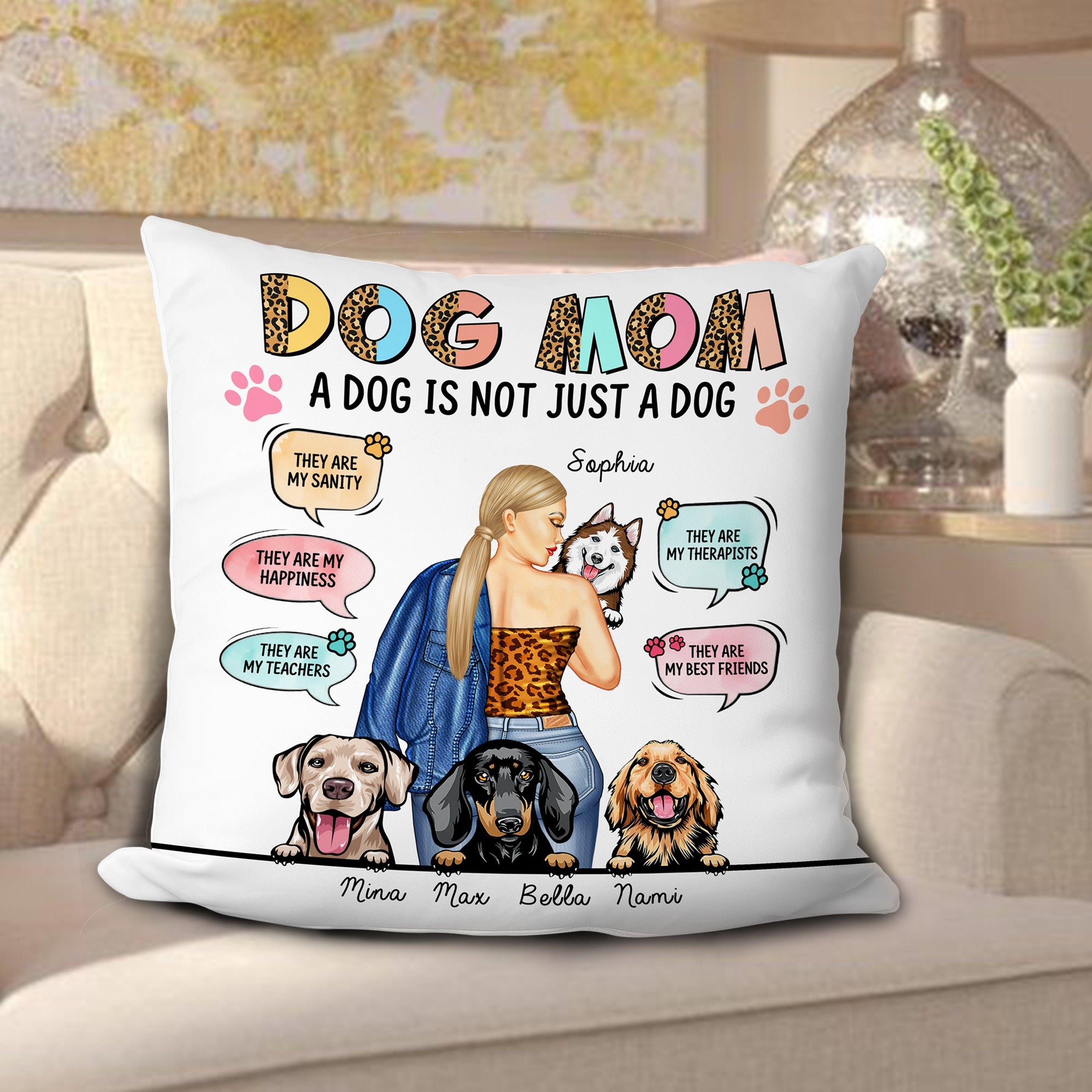 A Dog Is Not Just A Dog Personalized Linen Pillow, Personalized Gift for Dog Lovers, Dog Dad, Dog Mom - PL009PS01 - BMGifts