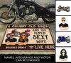 A Grumpy Biker And His Wife Live Here Motorcycle Personalized Doormat, Personalized Gift for Motorcycle Lovers, Motorcycle Riders - DM048PS01 - BMGifts
