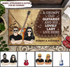 A Grumpy Old Guitarist Personalized Doormat, Personalized Gift for Couples, Husband, Wife, Parents, Lovers, Personalized Gift for Music Lovers, Guitar Lovers - DM075PS05 - BMGifts