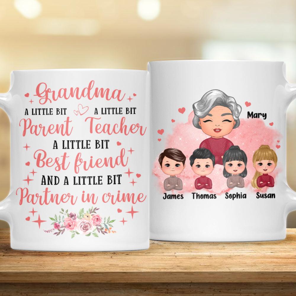 A Little Bit Grandma Personalized Mug, Mother’s Day Gift for Nana, Grandma, Grandmother, Grandparents - MG115PS02 - BMGifts