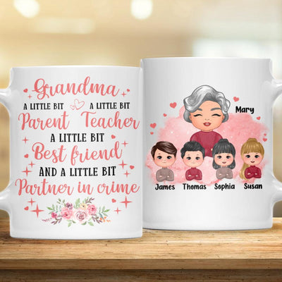A Little Bit Grandma Personalized Mug, Mother’s Day Gift for Nana, Grandma, Grandmother, Grandparents - MG115PS02 - BMGifts