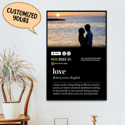A Romantic Movie Couple Personalized Poster, Personalized Valentine Gift for Couples, Husband, Wife, Parents, Lovers - PT024PS01 - BMGifts