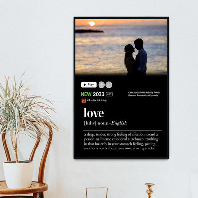 A Romantic Movie Couple Personalized Poster, Personalized Valentine Gift for Couples, Husband, Wife, Parents, Lovers - PT024PS01 - BMGifts