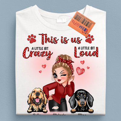 A Whole Lot Of Love Dog Personalized Shirt, Personalized Gift for Dog Lovers, Dog Dad, Dog Mom - TS569PS01 - BMGifts