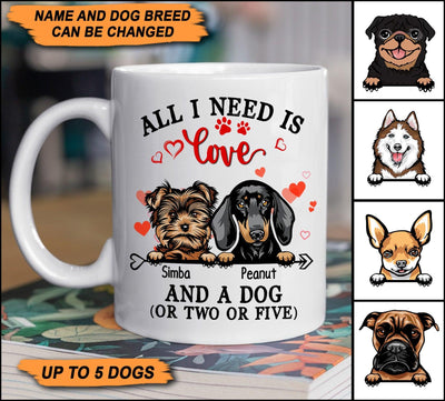 Personalized dog mug 5 dogs best sale