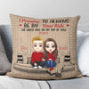 Always Be By Your Side Couple Personalized Linen Pillow, Personalized Valentine Gift for Couples, Husband, Wife, Parents, Lovers - PL039PS01 - BMGifts