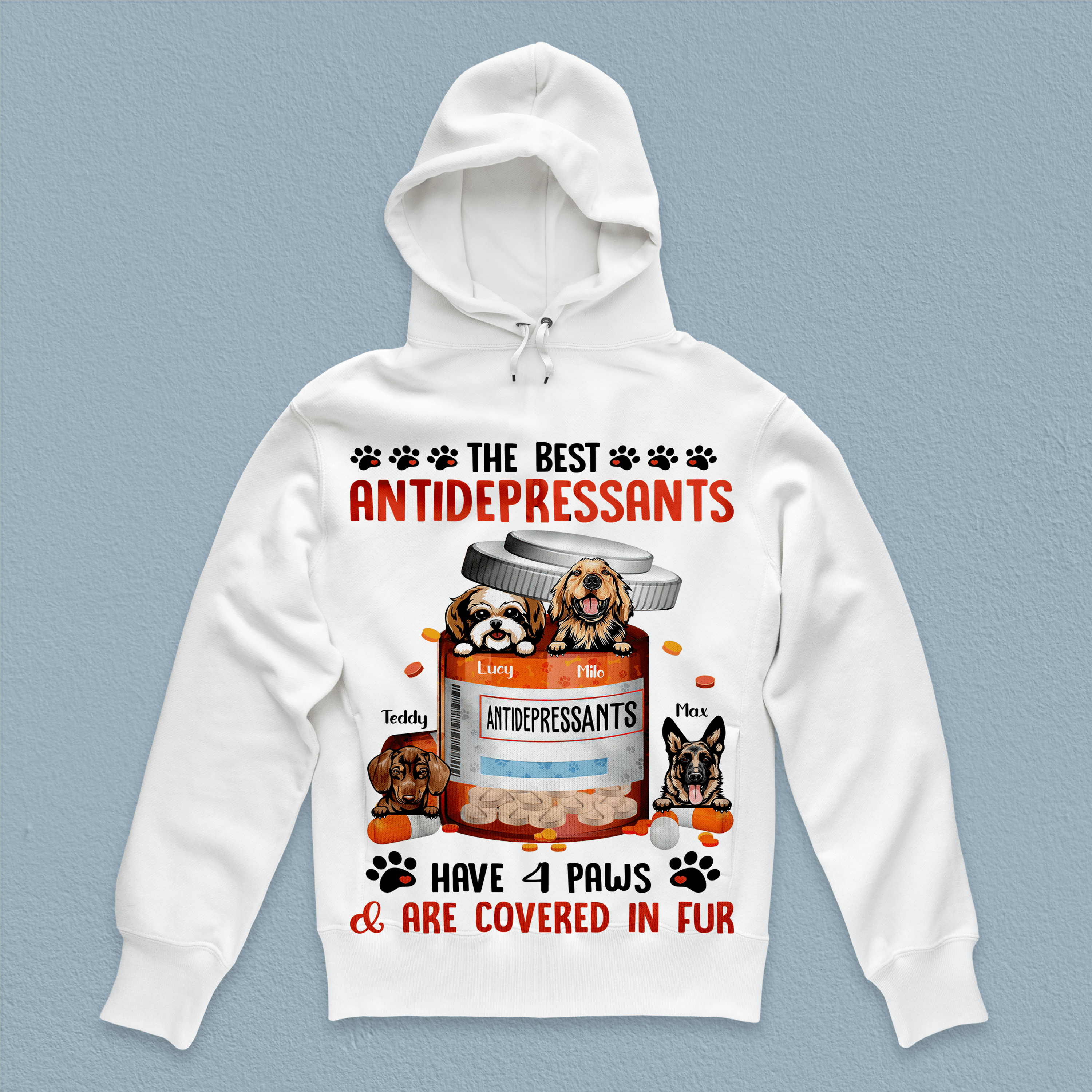 Antidepression For Soul Dog Personalized Shirt, Personalized Gift for Dog Lovers, Dog Dad, Dog Mom - TS222PS01 - BMGifts