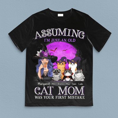 Assuming I'm Just An Old Cat Mom Was Your First Mistake Personalized Shirt, Personalized Gift for Cat Lovers, Cat Mom, Cat Dad - TS320PS01 - BMGifts