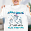 Awesome Mama Shark Mother Personalized Shirt, Personalized Mother's Day Gift for Mom, Mama, Parents, Mother, Grandmother - TS762PS01 - BMGifts