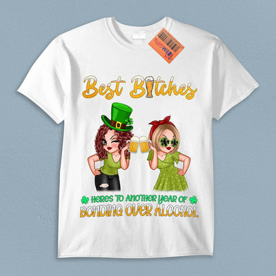 Best B*tches Bestie Personalized Shirt, Personalized St Patrick's Day Gift for Besties, Sisters, Best Friends, Siblings - TS583PS01 - BMGifts