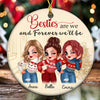 Bestie Are We And Forever We'll Be Personalized Round Ornament - RO027PS01 - BMGifts
