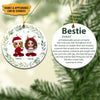 Bestie Personalized Round Ornament, Personalized Gift for Besties, Sisters, Best Friends, Siblings - RO008PS02 - BMGifts