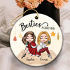 Besties Forever Personalized Round Ornament, Personalized Gift for Besties, Sisters, Best Friends, Siblings - RO005PS01 - BMGifts