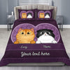 Big Heart Colorful Cat Personalized Bedding Set, Mother’s Day Gift for Cat Lovers, Cat Mom, Cat Dad - BD132PS02 - BMGifts