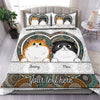 Boho Pattern Cat Personalized Bedding Set, Mother’s Day Gift for Cat Lovers, Cat Mom, Cat Dad - BD130PS02 - BMGifts