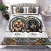 Boho Pattern Dog Personalized Bedding Set, Mother’s Day Gift for Dog Lovers, Dog Dad, Dog Mom - BD131PS02 - BMGifts