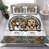 Boho Pattern Dog Personalized Bedding Set, Mother’s Day Gift for Dog Lovers, Dog Dad, Dog Mom - BD131PS02 - BMGifts