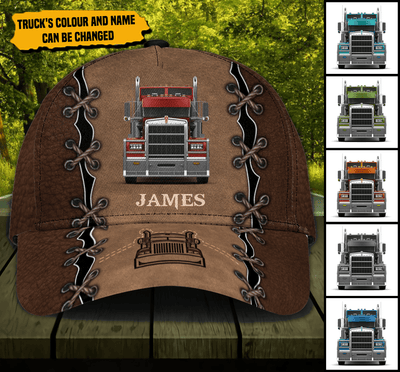 Brown Trucker Personalized Classic Cap, Personalized Gift for Truckers -CP018PS00 - BMGifts
