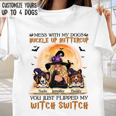 Buckle Up Buttercup Dog Personalized Shirt, Halloween Gift, Personalized Gift for Dog Lovers, Dog Dad, Dog Mom - TS273PS02 - BMGifts