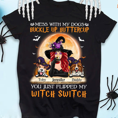 Buckle Up Buttercup Dog Personalized Shirt, Halloween Gift, Personalized Gift for Dog Lovers, Dog Dad, Dog Mom - TS281PS02 - BMGifts