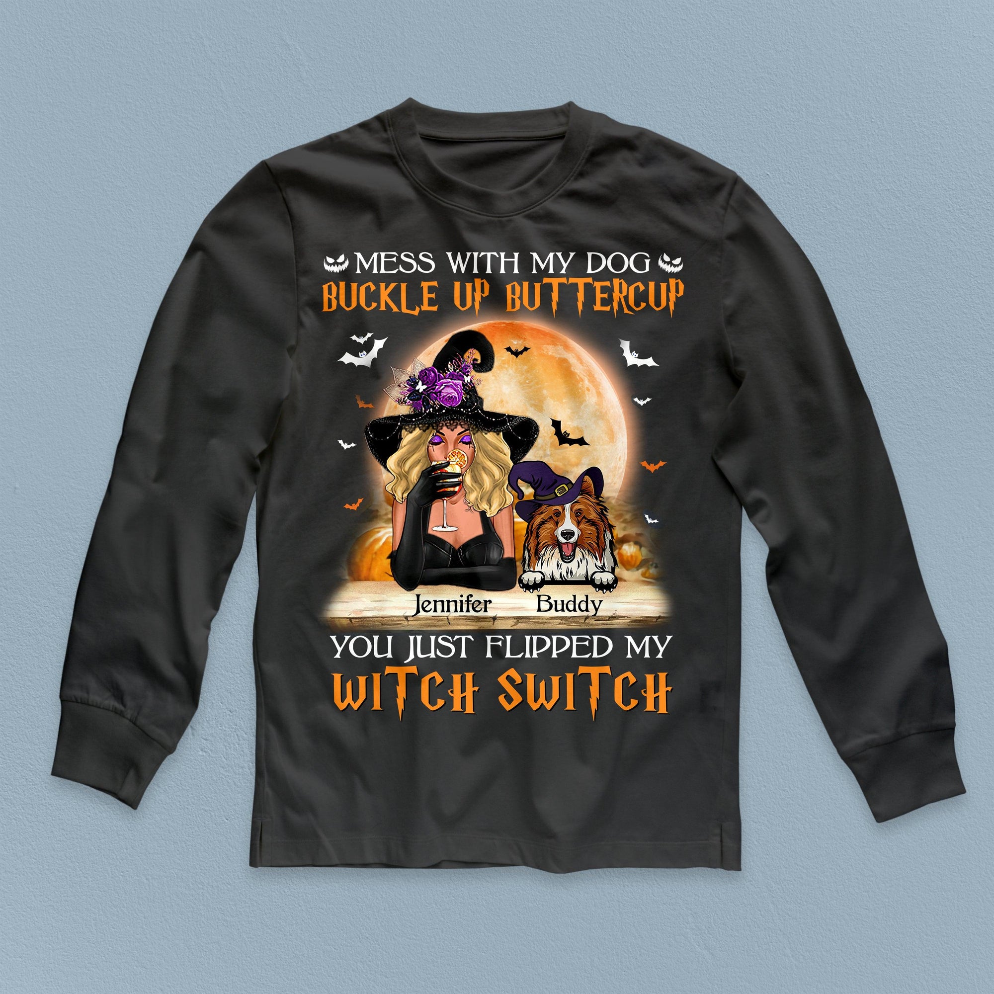 Buckle Up Buttercup Dog Personalized Shirt, Halloween Gift, Personalized Gift for Dog Lovers, Dog Dad, Dog Mom - TS281PS02 - BMGifts