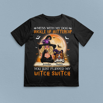 Buckle Up Buttercup Dog Personalized Shirt, Halloween Gift, Personalized Gift for Dog Lovers, Dog Dad, Dog Mom - TS281PS02 - BMGifts