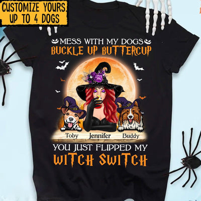 Buckle Up Buttercup Dog Personalized Shirt, Halloween Gift, Personalized Gift for Dog Lovers, Dog Dad, Dog Mom - TS281PS02 - BMGifts