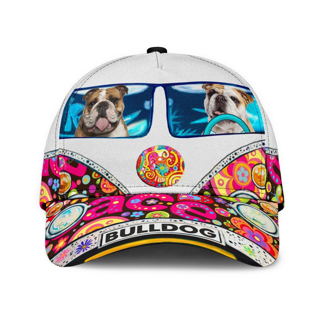 Bulldog Classic Cap, Gift for Dog Lovers, Dog Dad, Dog Mom, Gift for Hippie Life, Hippie Lovers - CP579PA - BMGifts
