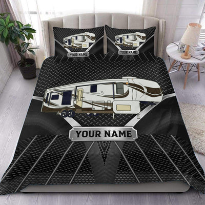 Camping Black Personalized Bedding Set, Personalized Gift for Camping Lovers - BD042PS08 - BMGifts (formerly Best Memorial Gifts)