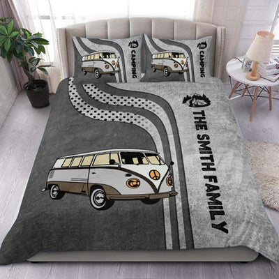 Camping Grey Personalized Bedding Set, Personalized Gift for Camping Lovers - BD041PS08 - BMGifts (formerly Best Memorial Gifts)