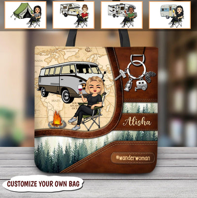 Camping Personalized All Over Tote Bag, Personalized Gift for Camping Lovers - TO098PS02 - BMGifts