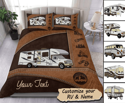 Camping Personalized Bedding Set, Personalized Gift for Camping Lovers - BD041PS11 - BMGifts (formerly Best Memorial Gifts)
