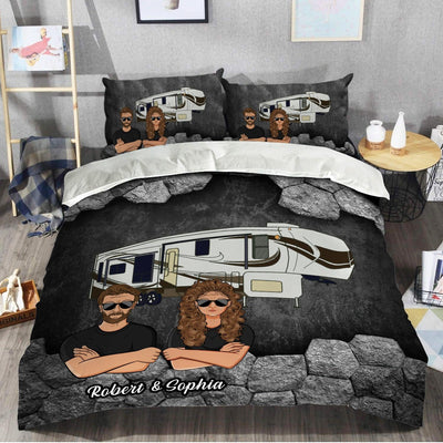 Camping Personalized Bedding Set, Personalized Gift for Camping Lovers - BD100PS05 - BMGifts (formerly Best Memorial Gifts)