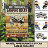 Camping Rules Personalized Flag, Personalized Gift for Camping Lovers - GA005PS01 - BMGifts