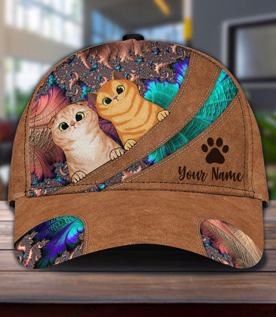 Cat Colorful Personalized Cap, Personalized Gift for Cat Lovers, Cat Mom, Cat Dad - CP218PS08 - BMGifts
